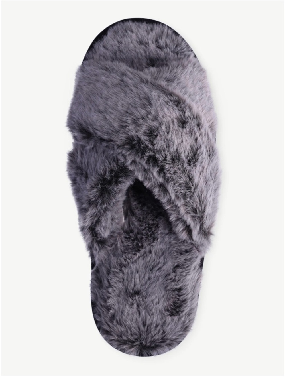 💜Joyspun Women's Faux Fur X-Band Slippers Size:6